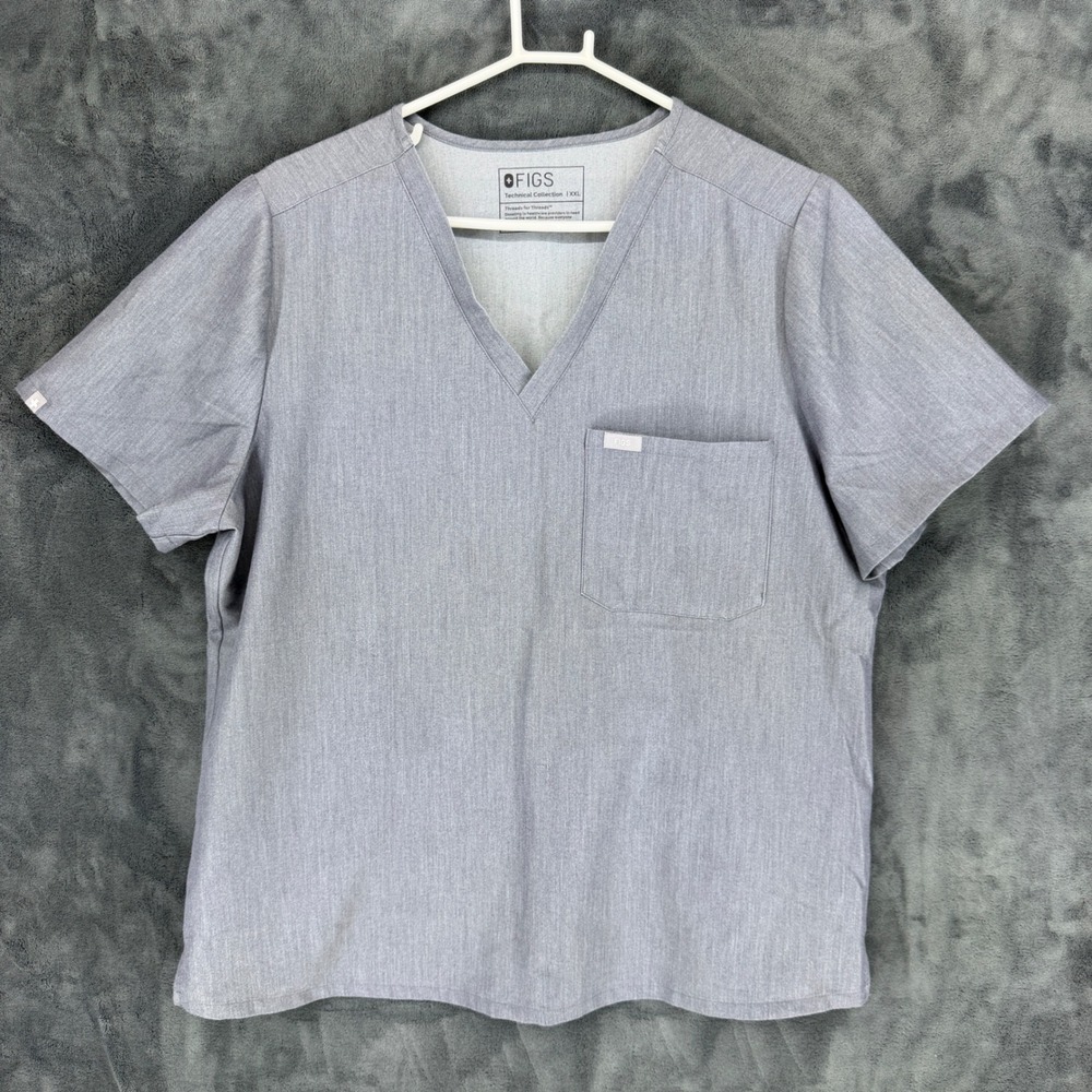 FIGS Catarina Scrub Top XXL Heather Grey Technical Collection FW1000 Womens